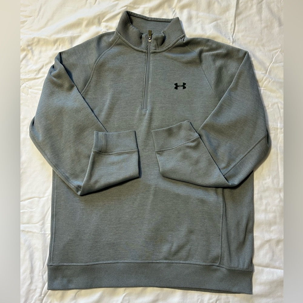 Under Armour Storm Cold Gear Gray Quarter-Zip Pullover Mens XL